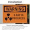 Signmission Radiation & Laser Sign, 3.5 in H x 5 in W, Vinyl Decal, Rectangle OS-2PACK-WS-D-35-L-12951 - alternate 4